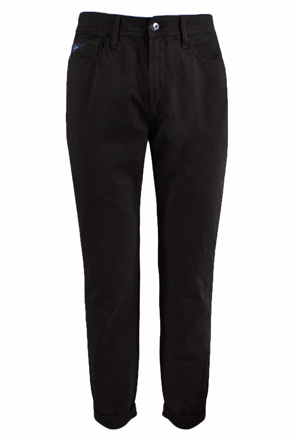 Yes Zee Men's Sleek Black Cotton Trousers for Men