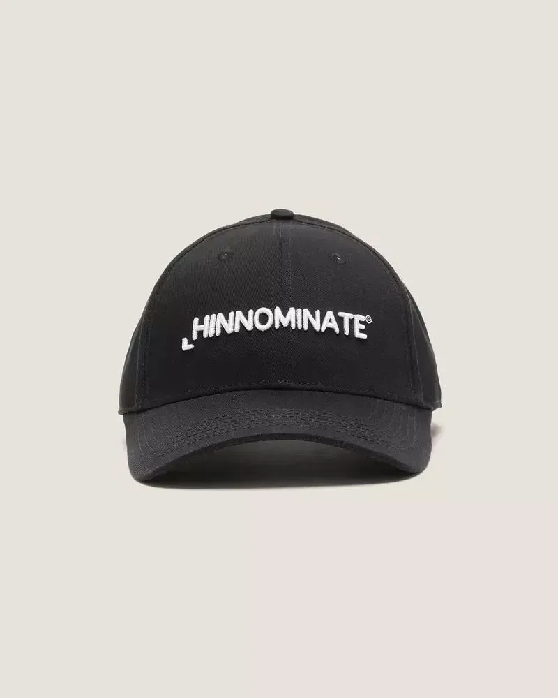 Hinnominate Women's Embroidered Logo Cotton Hat in Sleek Black