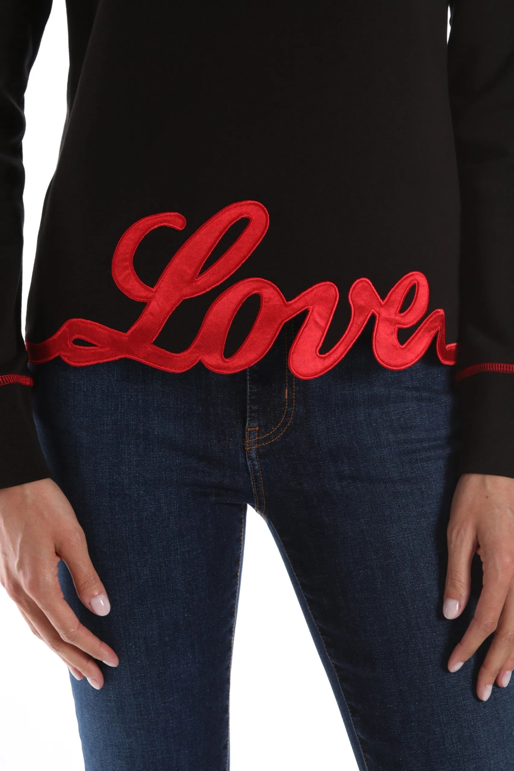 Love Moschino Women's Embroidered Love Crewneck Sweatshirt