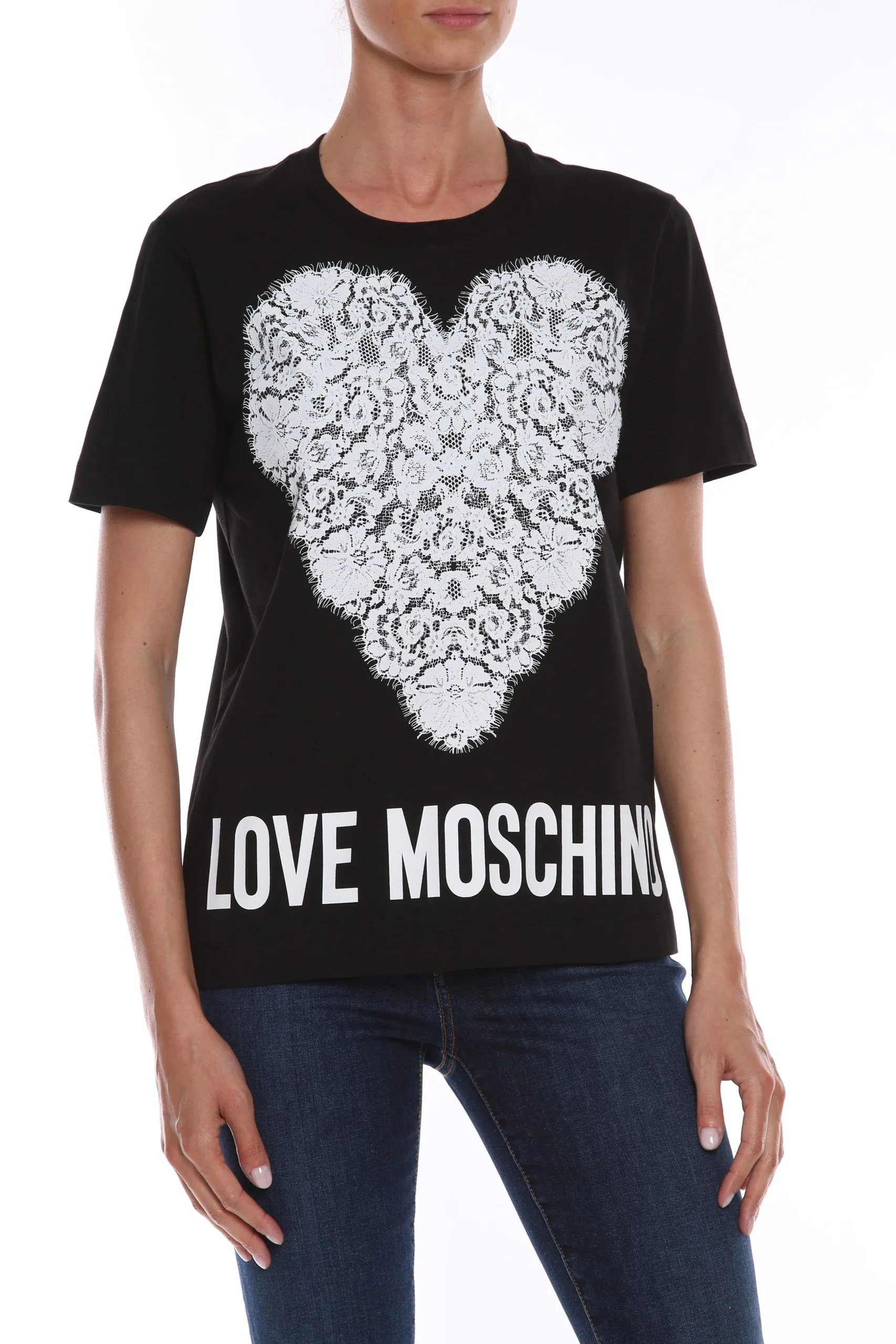 Love Moschino Women's Chic Logo Printed Cotton Tee