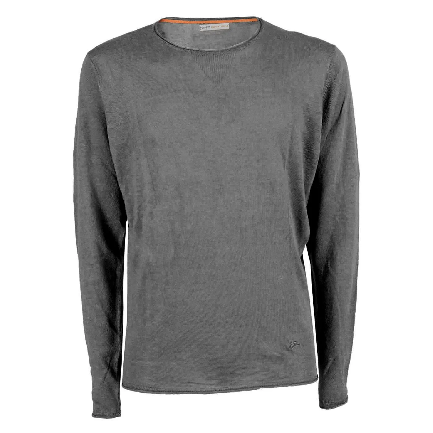Yes Zee Men's Chic Gray Cotton Crew Neck Sweater for Men