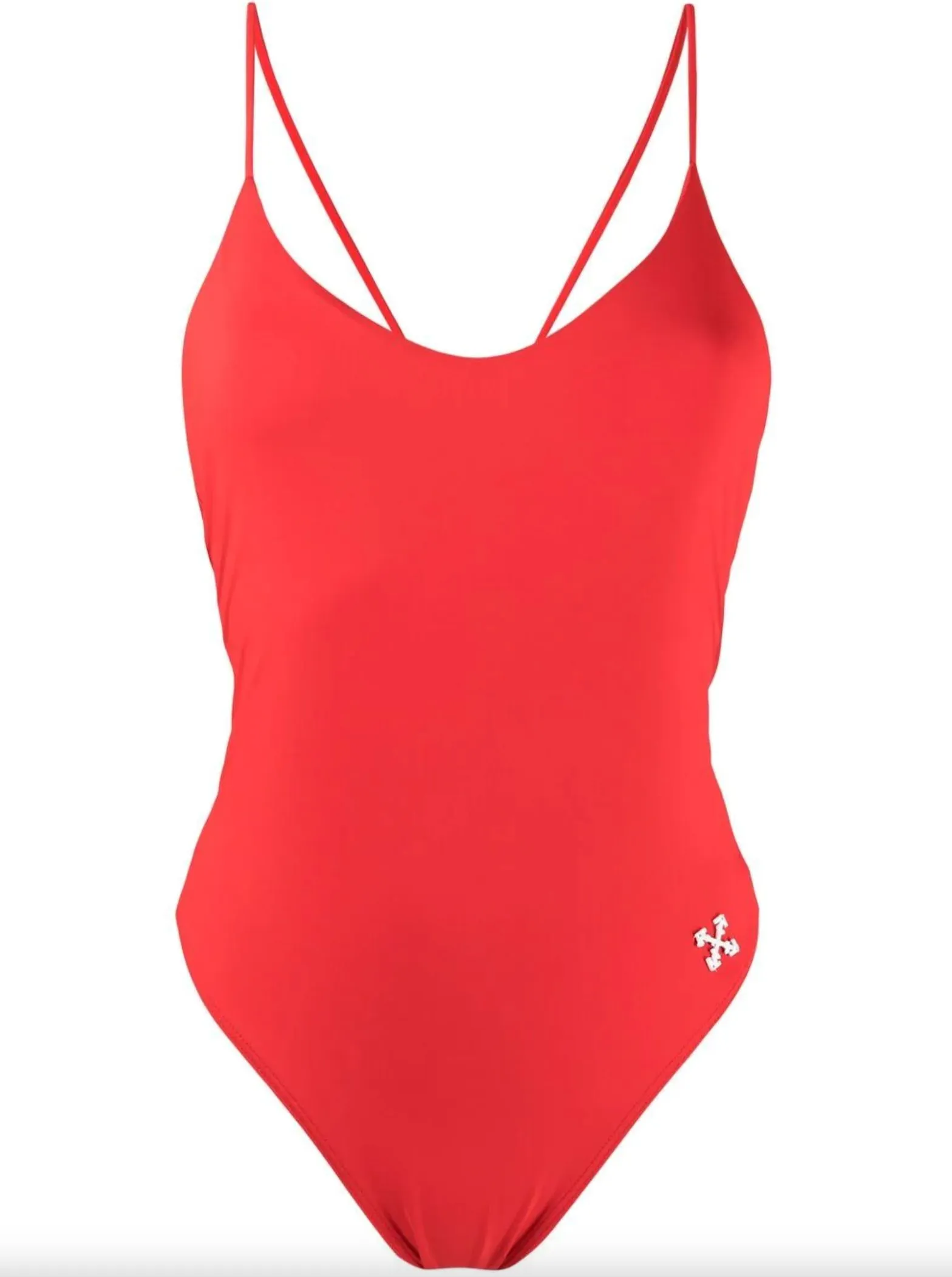 Off-White Women's Chic Red Poolside Perfection Swimsuit