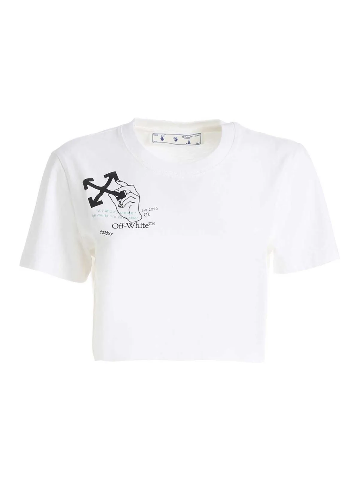 Off-White Women's Crisp White Cropped Logo Tee
