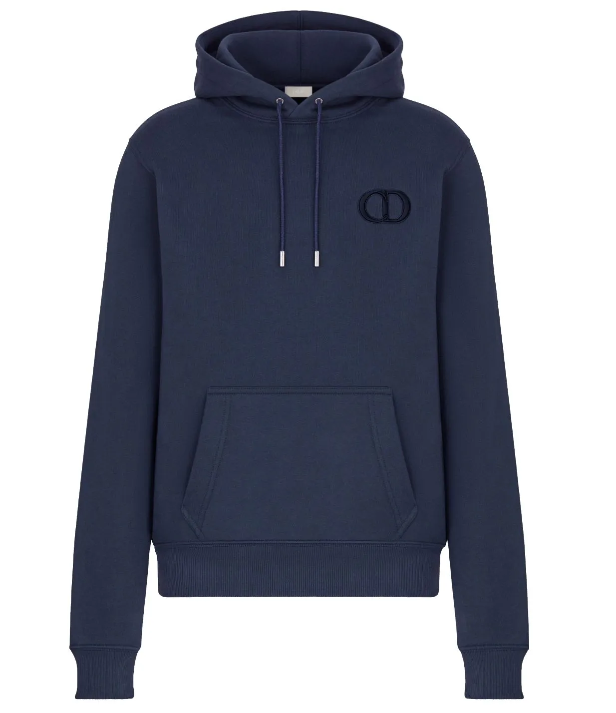 Dior Men's Elegant Cotton Hoodie with Embroidered Icon