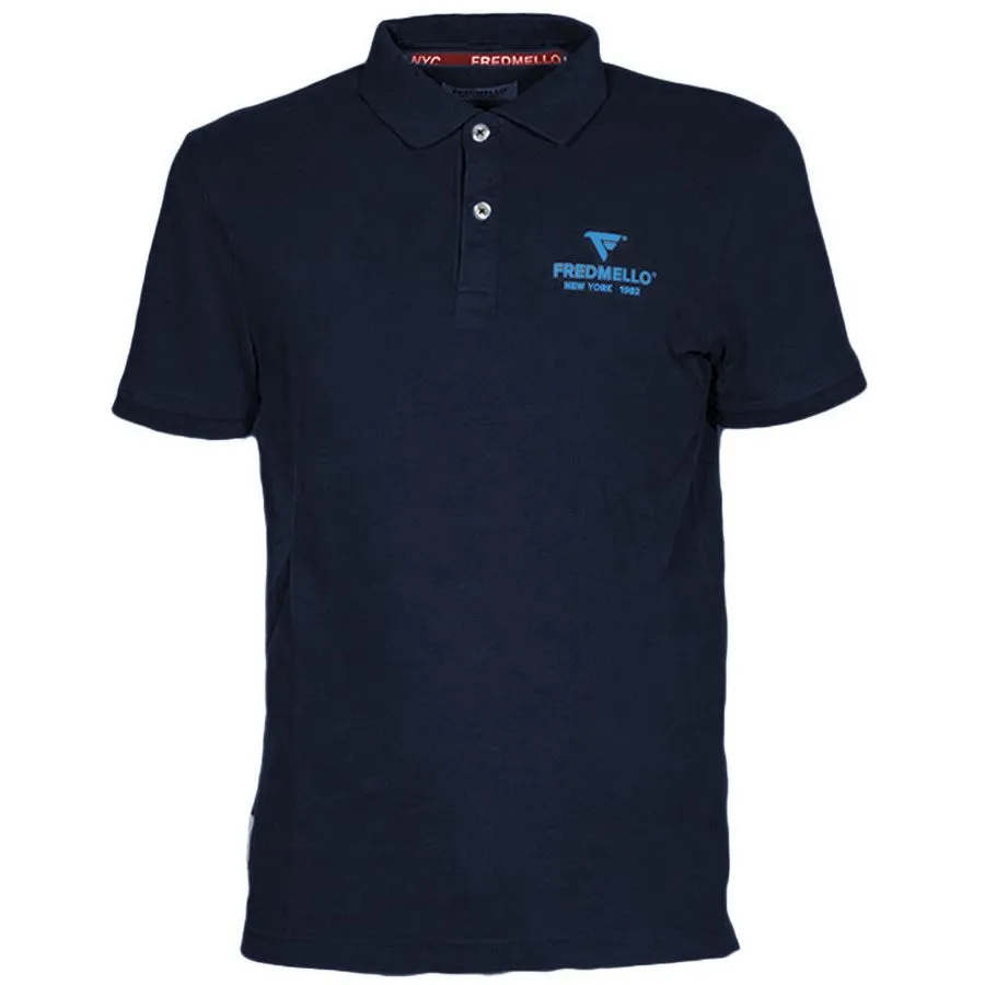 Fred Mello Men's Elegant Cotton Blend Polo Shirt - Short Sleeved & Sleek