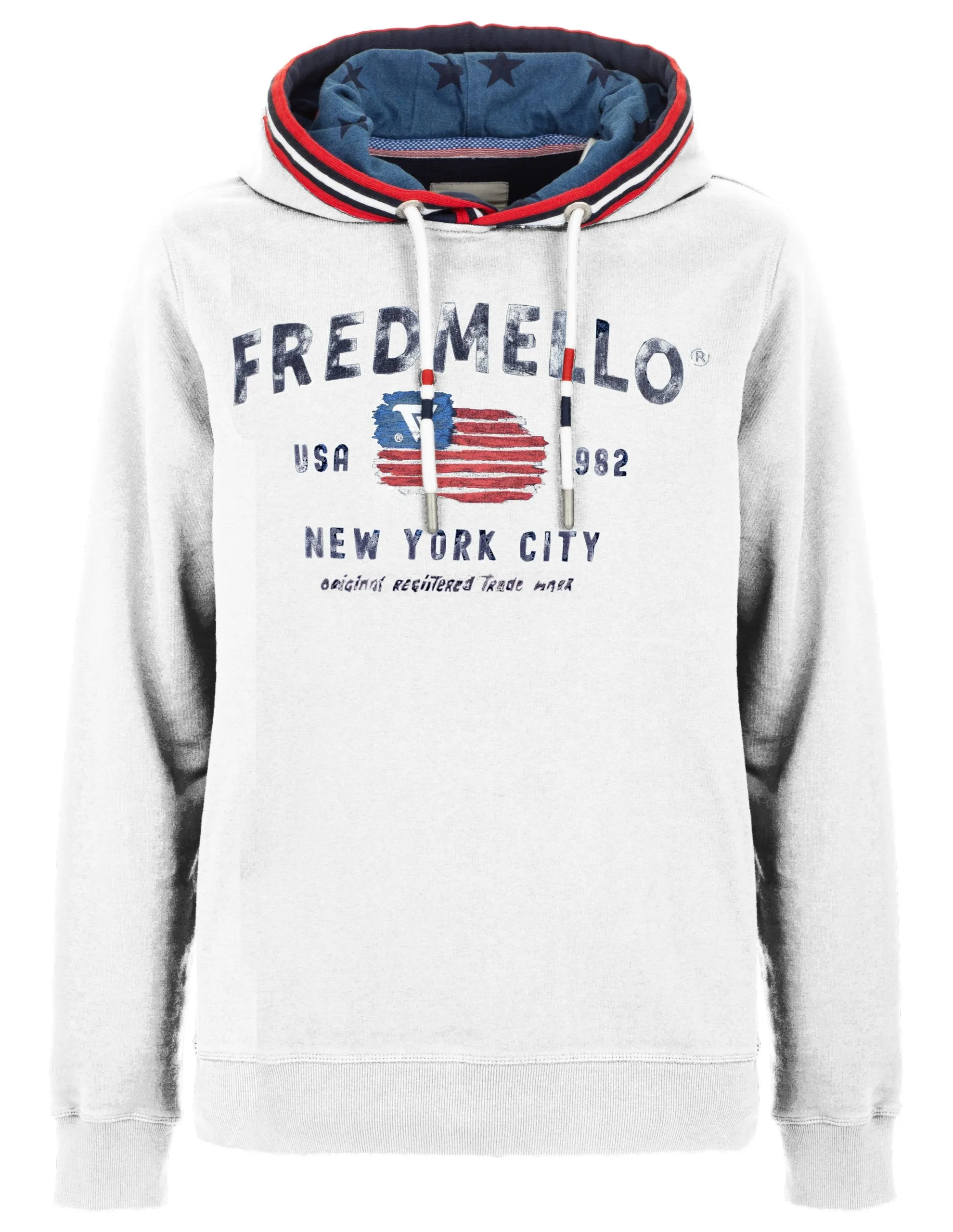 Fred Mello Men's Graphic Hooded Sweatshirt with Drawstring