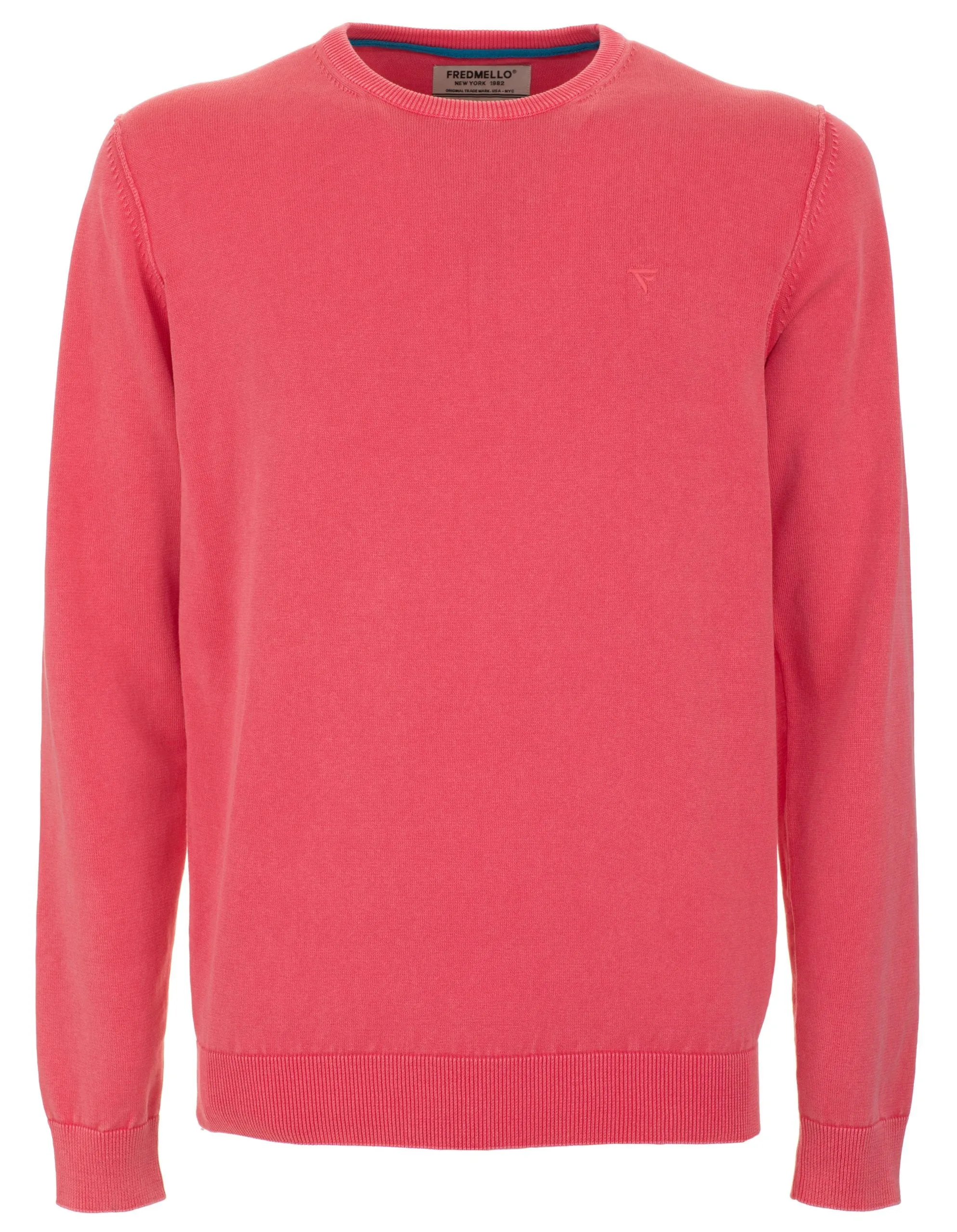 Fred Mello Men's Vintage Cotton Crew Neck Sweater - Red