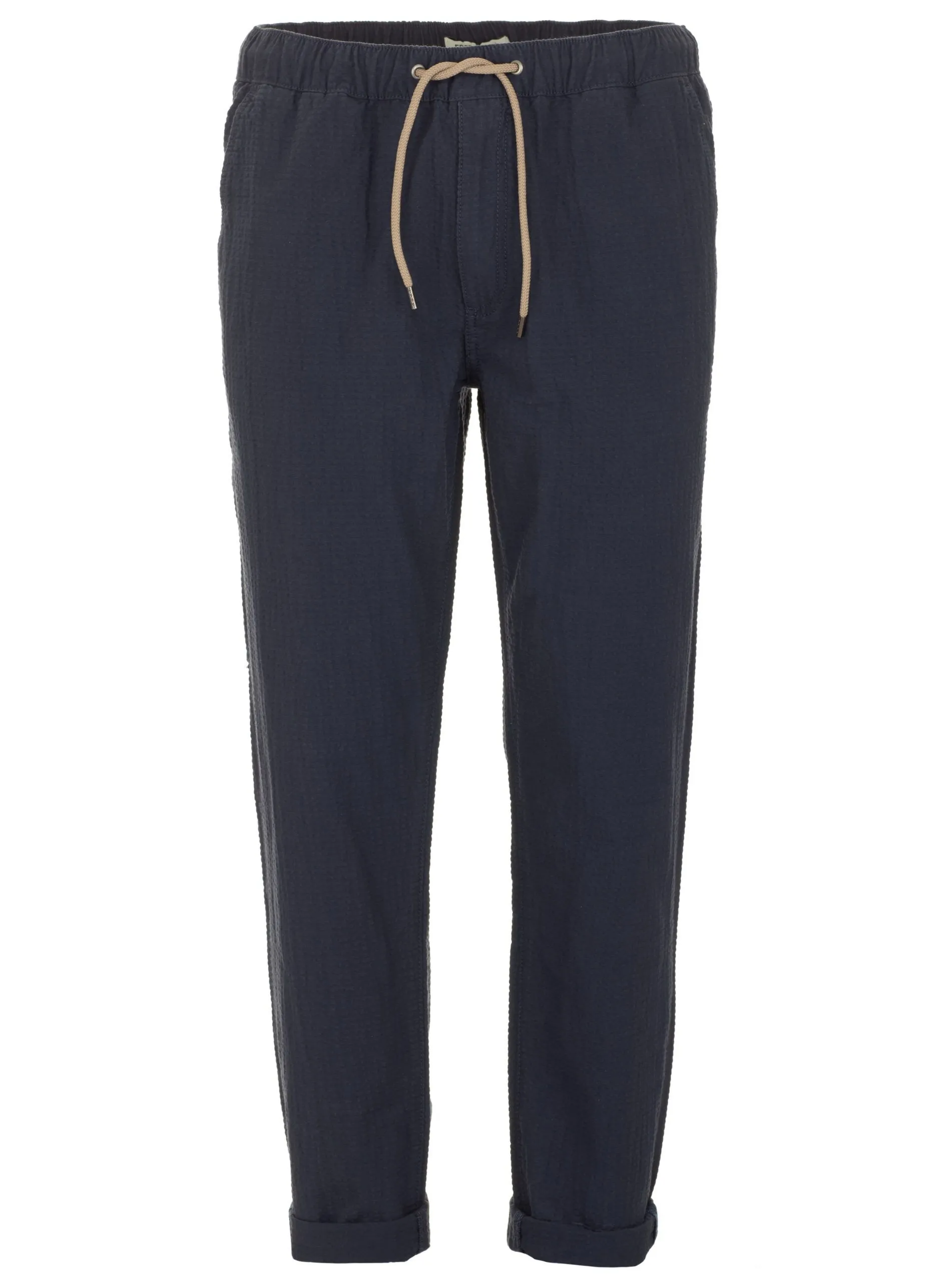 Fred Mello Men's Chic Stretch Trousers with Zip and Drawstring Closure