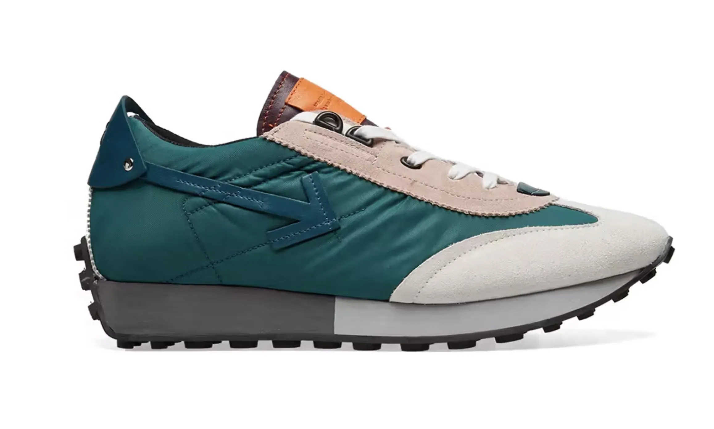 Off-White Women's Chic Multicolor Nylon Sneakers with Leather Accents