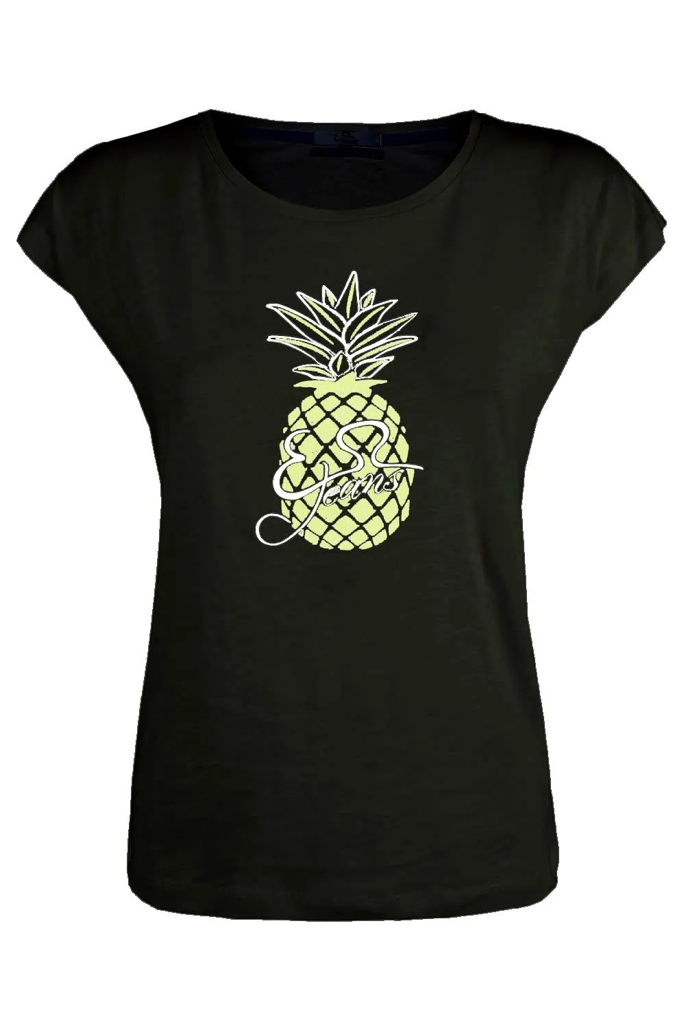 Yes Zee Women's Elegant Black Glitter Print Women's Tee