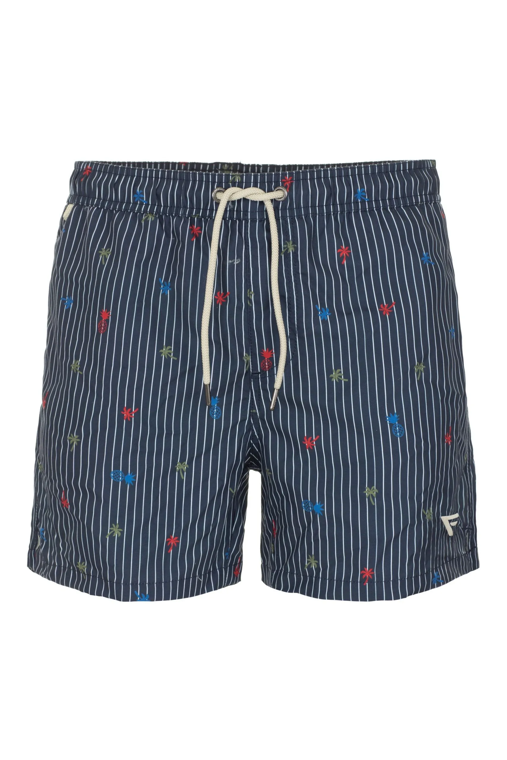 Fred Mello Men's Chic Blue Printed Beach Shorts