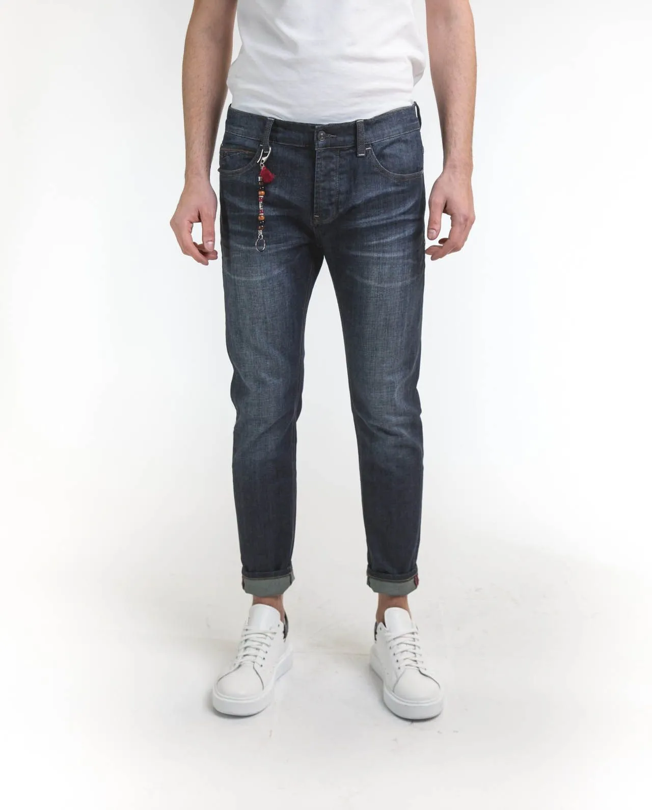 Yes Zee Men's Classic Five-Pocket Blue Jeans
