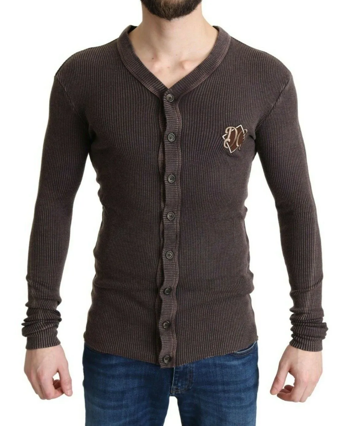 Dolce & Gabbana Men's Elegant Wool Blend Embroidered Sweater