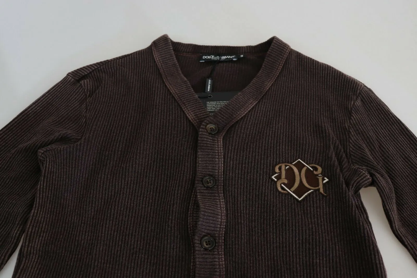 Dolce & Gabbana Men's Elegant Wool Blend Embroidered Sweater