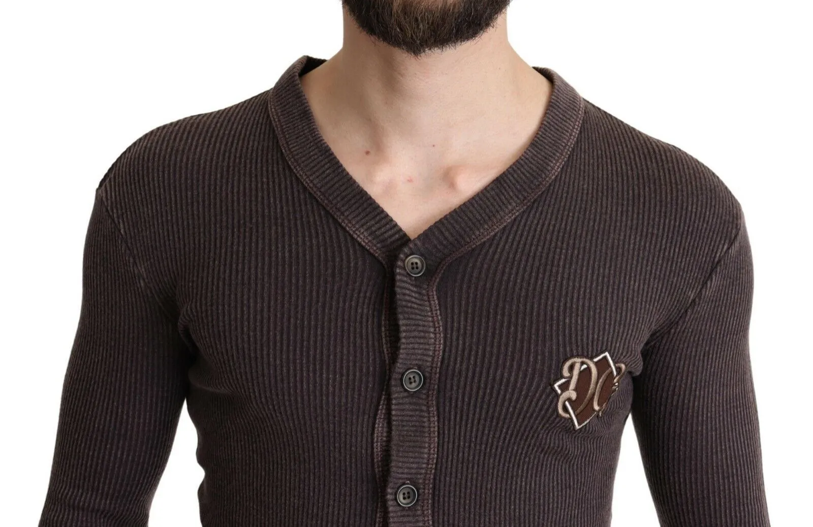 Dolce & Gabbana Men's Elegant Wool Blend Embroidered Sweater