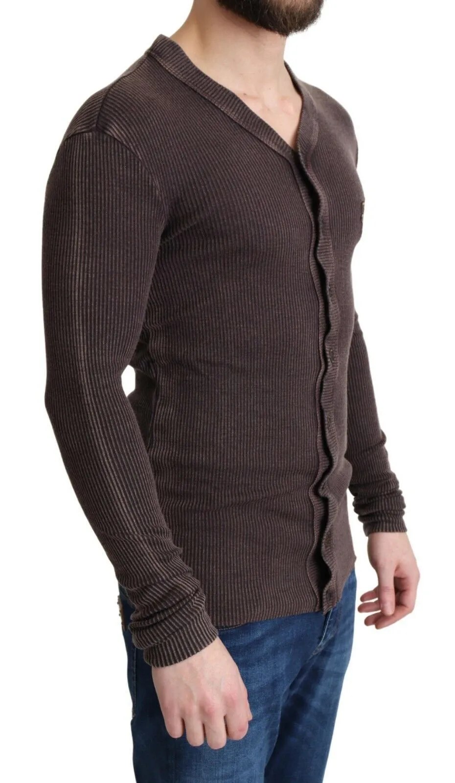 Dolce & Gabbana Men's Elegant Wool Blend Embroidered Sweater