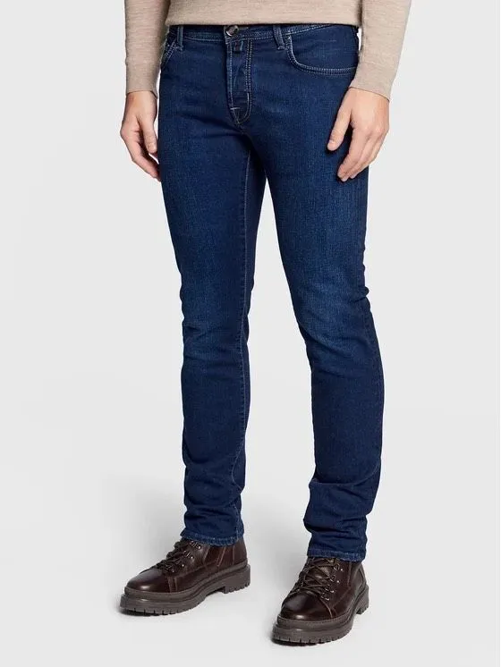 Jacob Cohen Men's Elegant Blue Denim Regular Fit Jeans