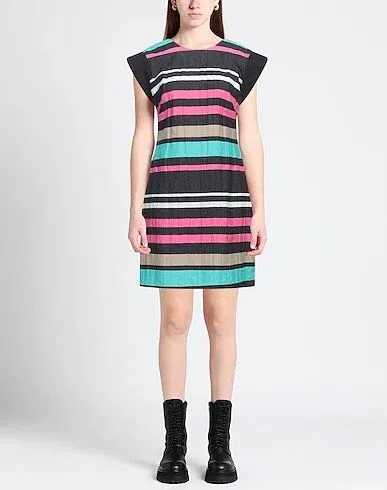 Yes Zee Women's Multicolor Striped Sleeveless Summer Dress