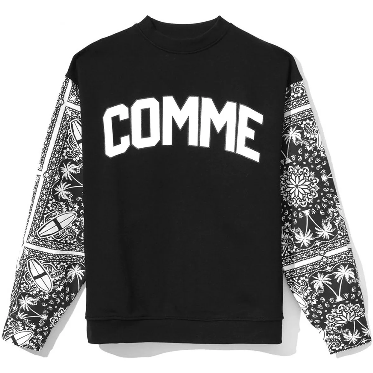 Comme Des Fuckdown Men's Edgy Printed Crewneck Cotton Sweatshirt