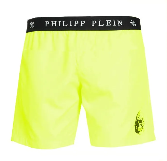 Philippe Model Men's Fluo Yellow Nylon Men's Medium Boxer Swimwear