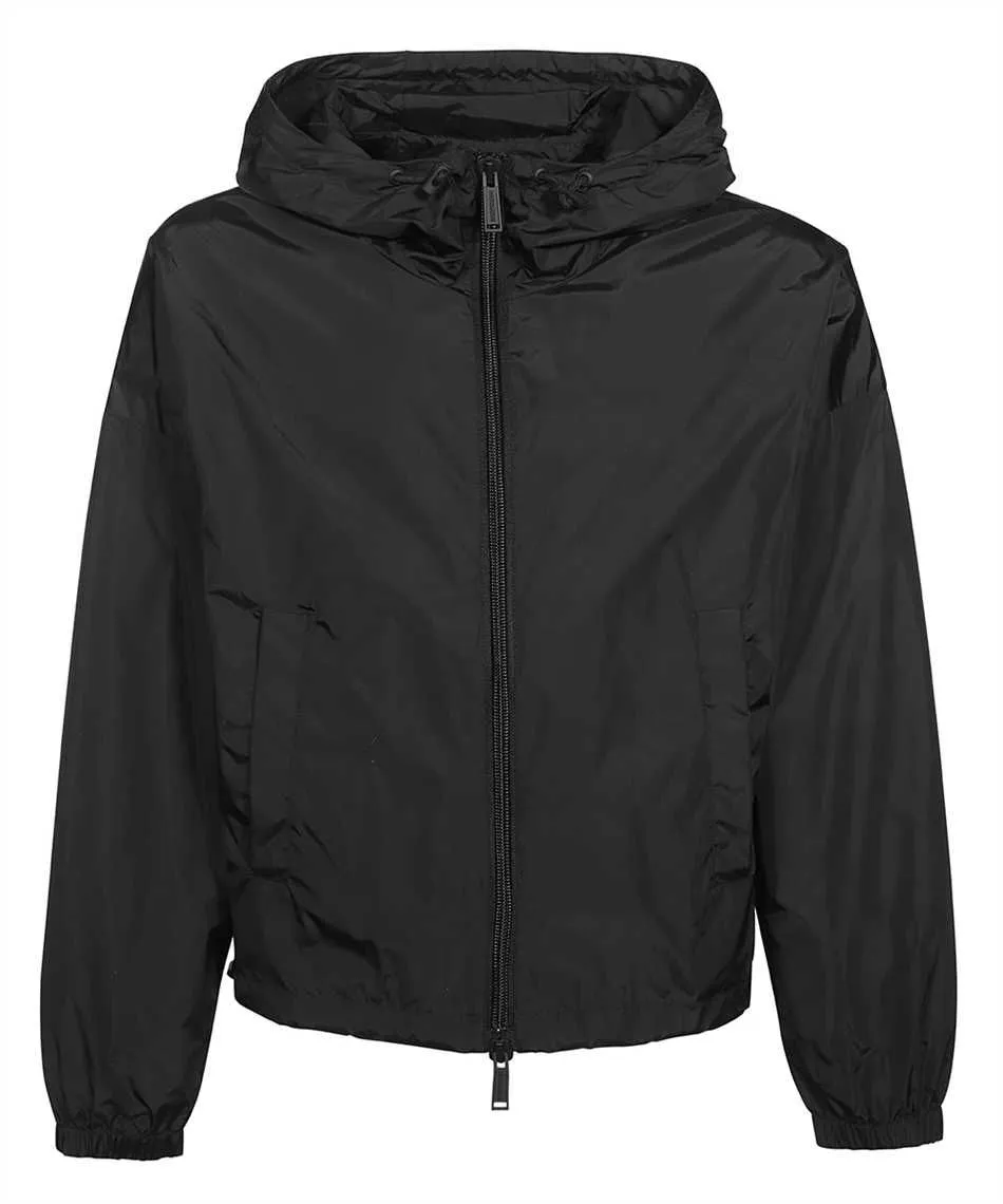Dsquared² Men's Sleek Black Nylon Hooded Jacket