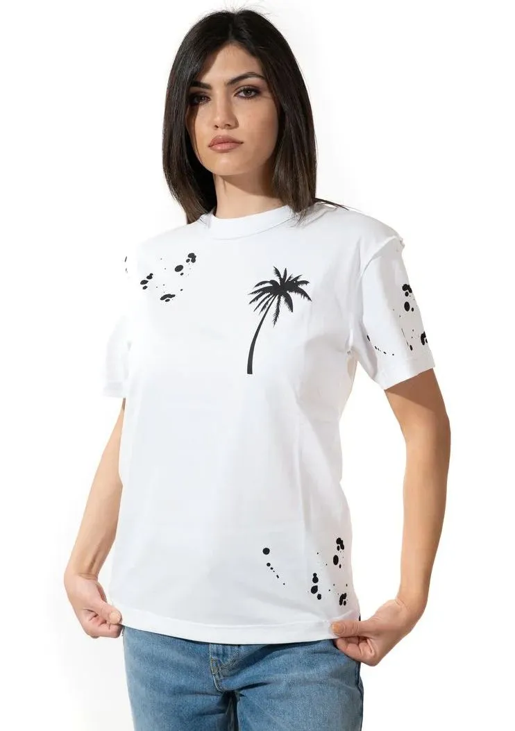 Comme Des Fuckdown Women's Inverted Seam Cotton Tee with Palm Logo