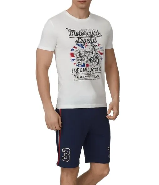 Fred Mello Men's Graphic White Cotton Tee