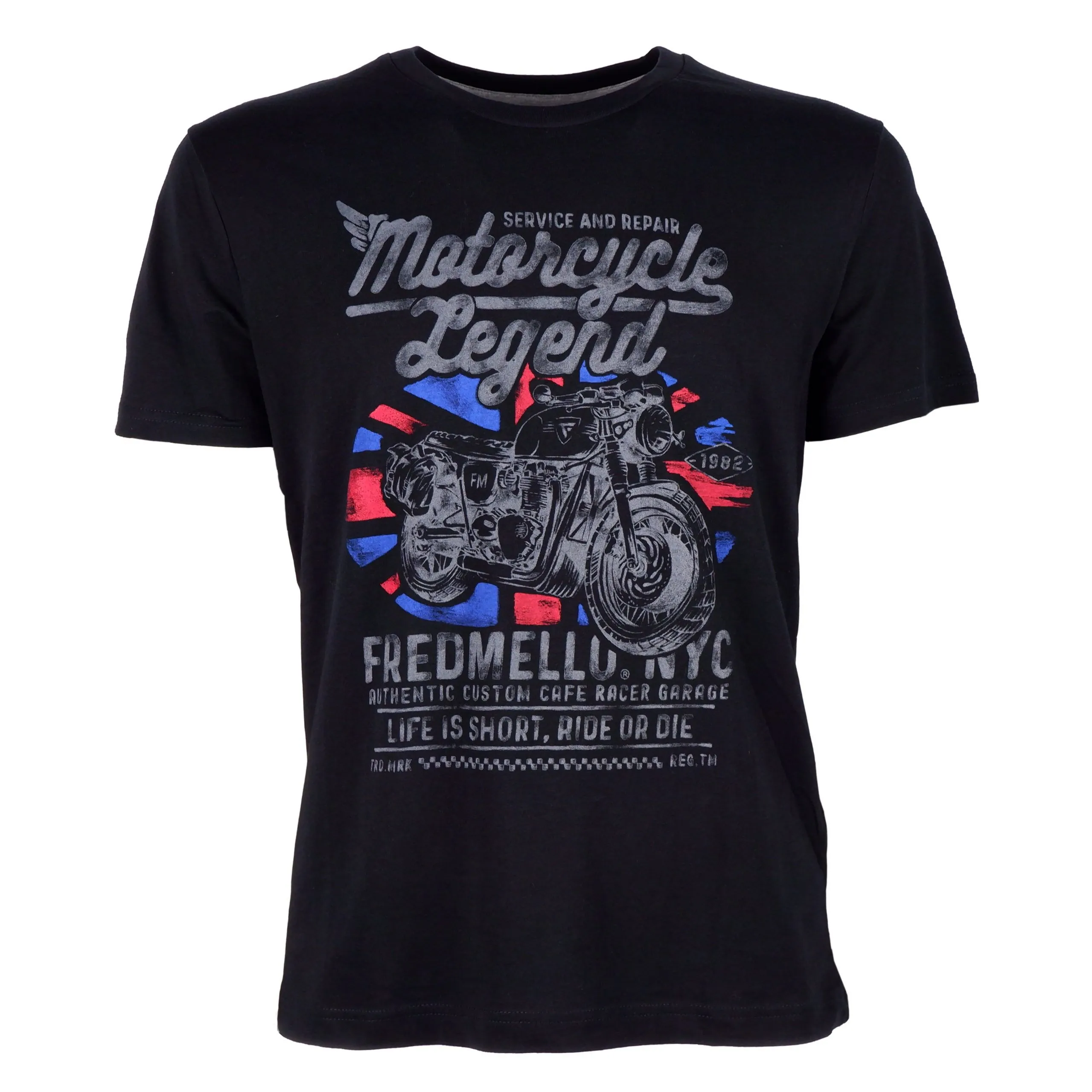 Fred Mello Men's Graphic Crew Neck Cotton Tee