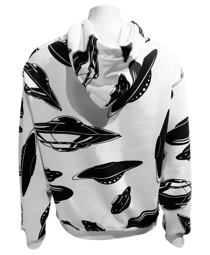 Comme Des Fuckdown Women's UFO Print Cotton Sweatshirt with Pink Logo