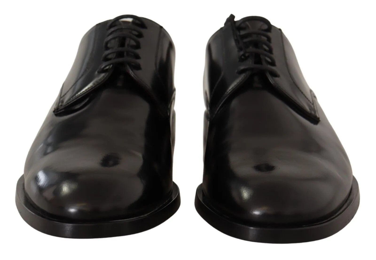 Dolce & Gabbana Men's Elegant Black Leather Derby Formal Shoes