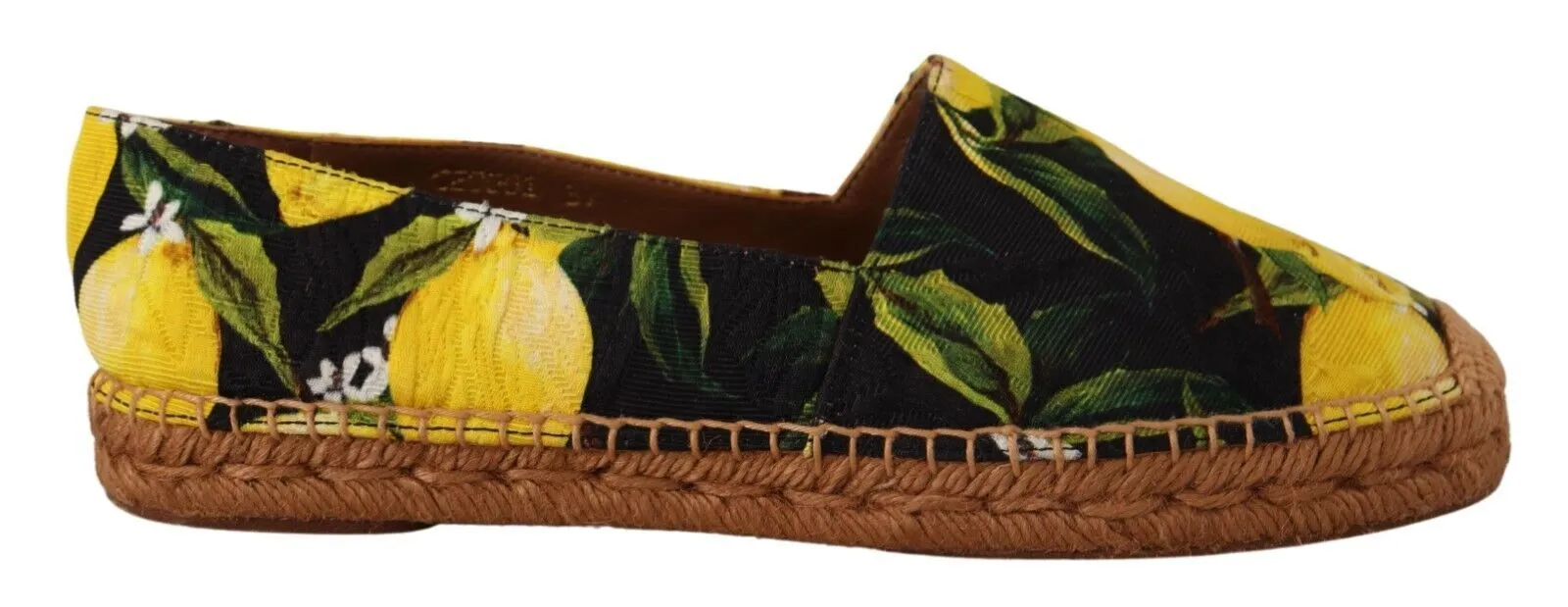 Dolce & Gabbana Women's Chic Lemon Print Espadrilles Flats