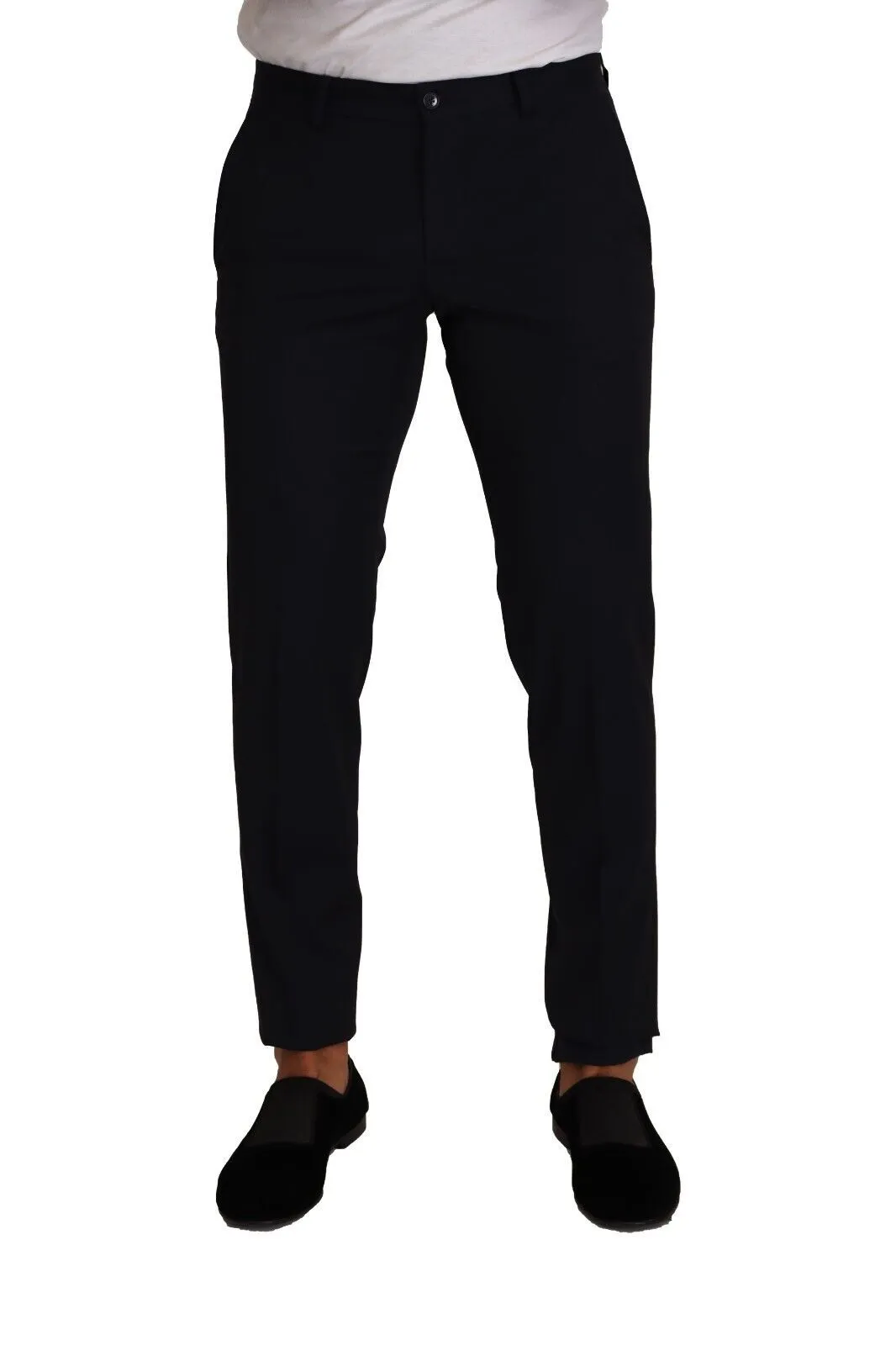 Dolce & Gabbana Men's Elegant Slim Fit Wool Trousers