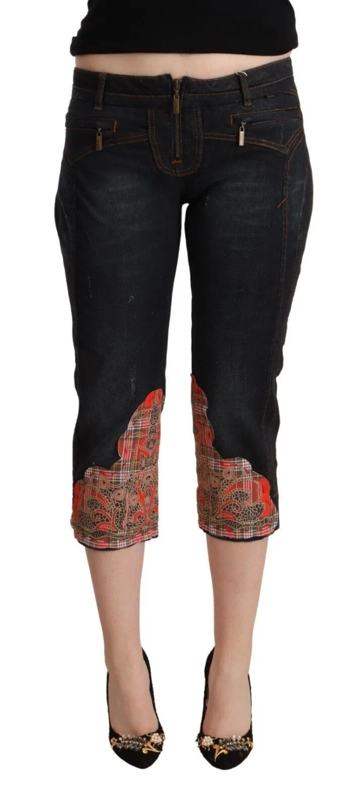Just Cavalli Women's Chic Cropped Capri Low-Waist Jeans