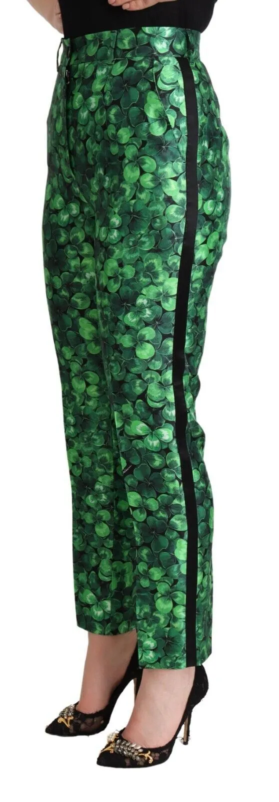 Dolce & Gabbana Women's Emerald Envy Tapered Silk Pants