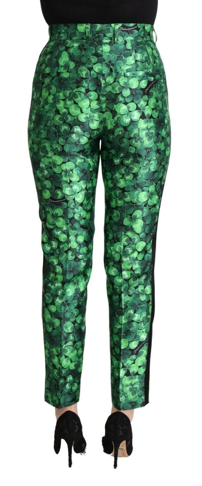 Dolce & Gabbana Women's Emerald Envy Tapered Silk Pants