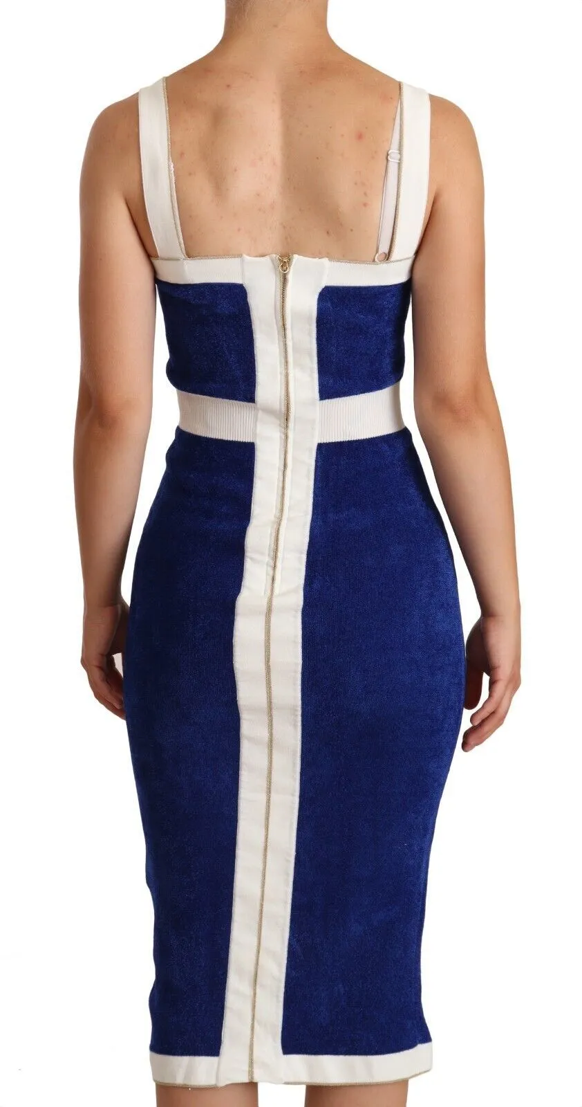 Elisabetta Franchi Women's Sleek Sleeveless Bodycon Midi Dress
