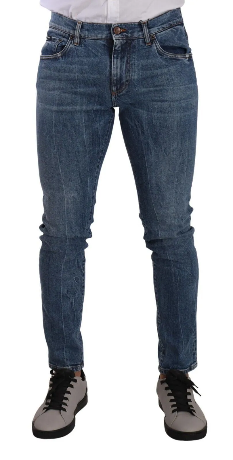Dolce & Gabbana Men's Elegant Stretch Slim Fit Denim Jeans