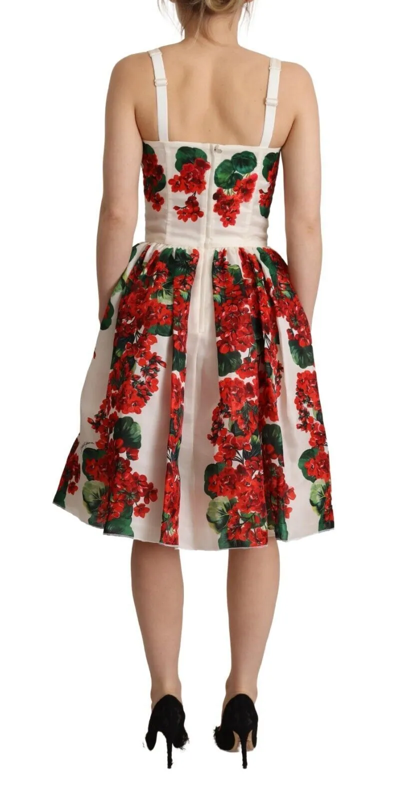 Dolce & Gabbana Women's Elegant Silk Floral A-Line Dress