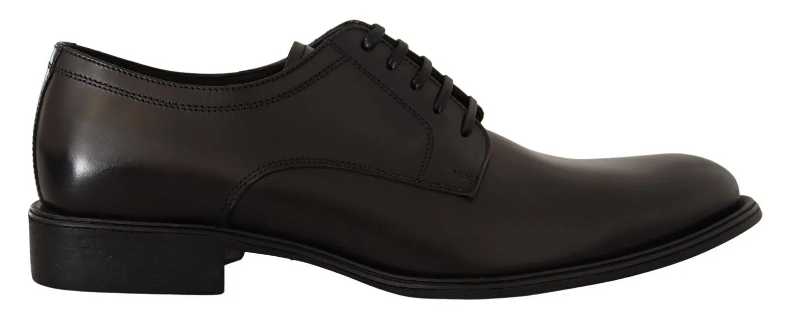 Dolce & Gabbana Men's Elegant Black Leather Derby Shoes