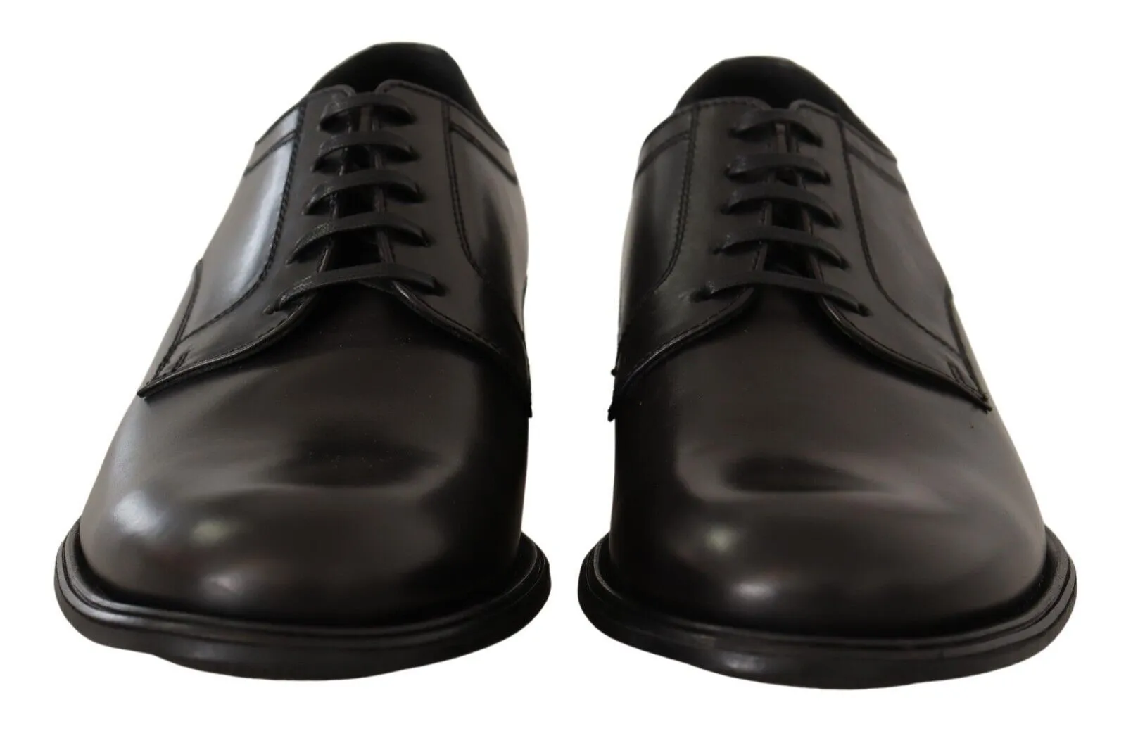 Dolce & Gabbana Men's Elegant Black Leather Derby Shoes