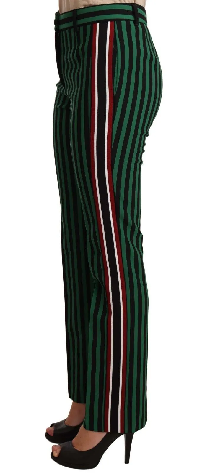 Dolce & Gabbana Women's Elegant Striped Stretch Trousers