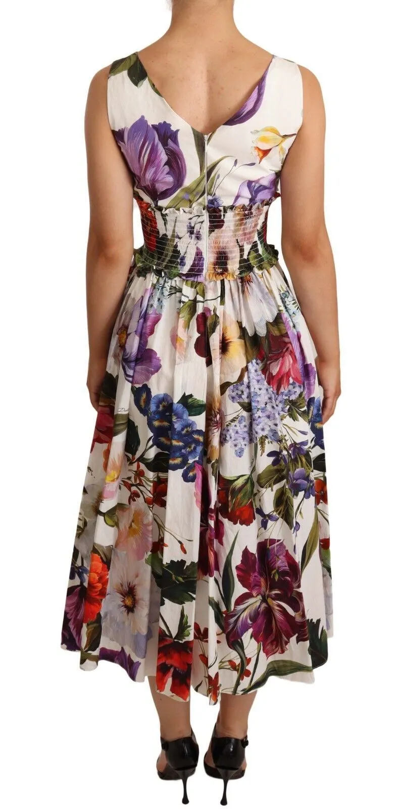 Dolce & Gabbana Women's Elegant White Floral A-Line Dress