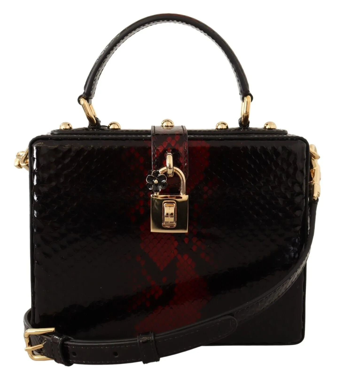 Dolce & Gabbana Women's Stunning Gold Detail Black Bordeaux Box Bag
