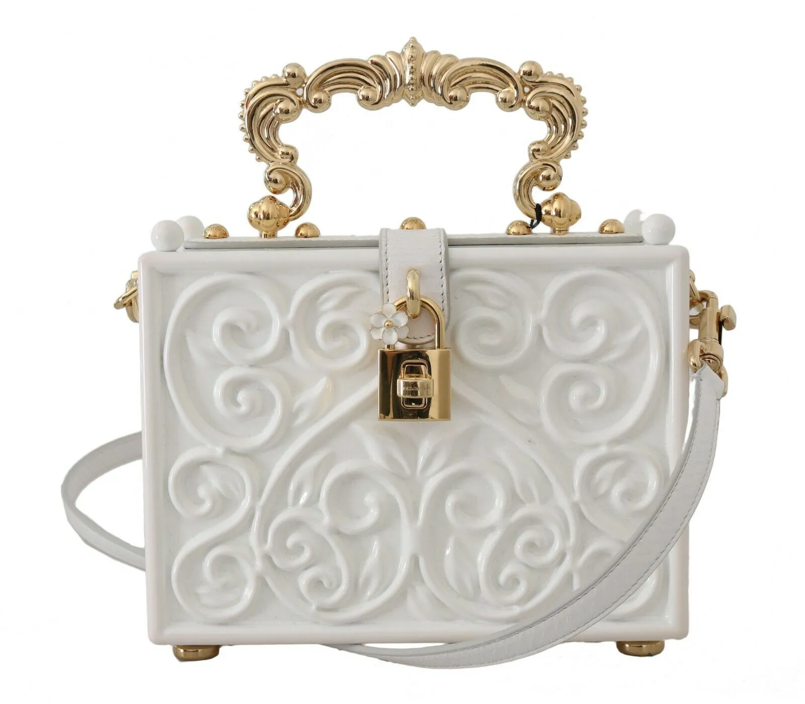 Dolce & Gabbana Women's Elegant Hand-Painted Baroque Box Bag