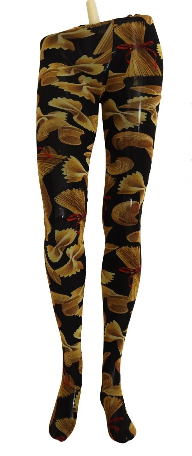 Dolce & Gabbana Women's Chic Pasta Print Nylon Tights