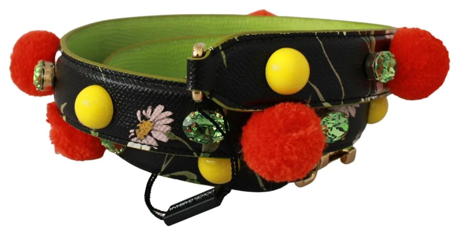 Dolce & Gabbana Women's Embellished Multicolor Leather Shoulder Strap