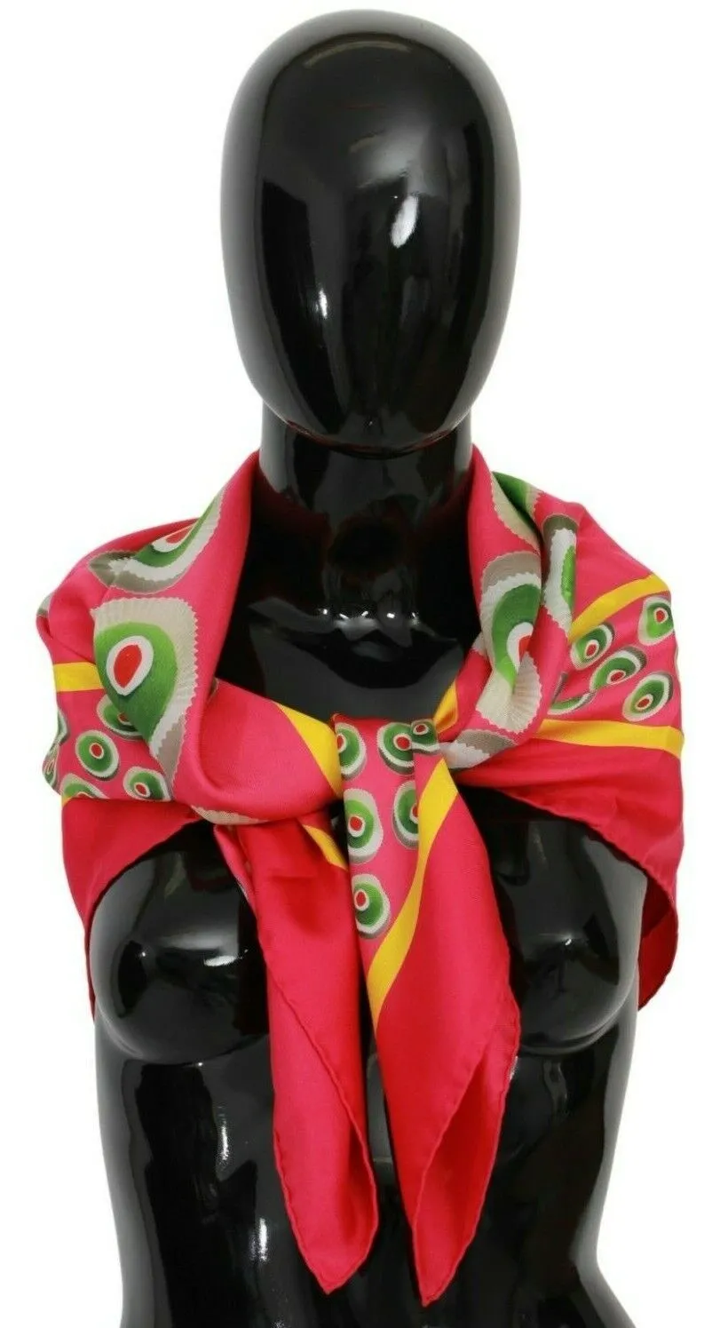 Dolce & Gabbana Women's Exquisite Silk Cupcake Print Scarf