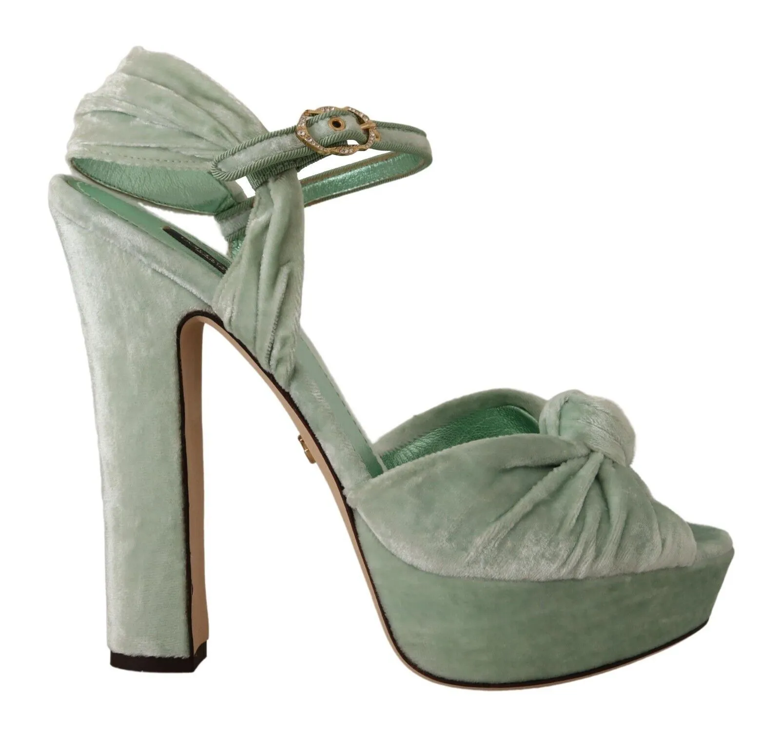 Dolce & Gabbana Women's Elegant Velvet Ankle Strap Sandals