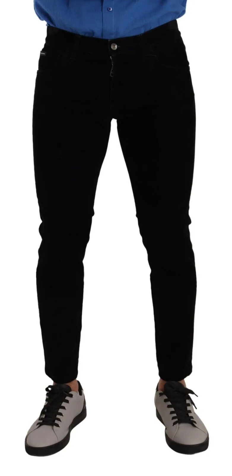 Dolce & Gabbana Men's Italian Designer Slim Fit Black Skinny Jeans