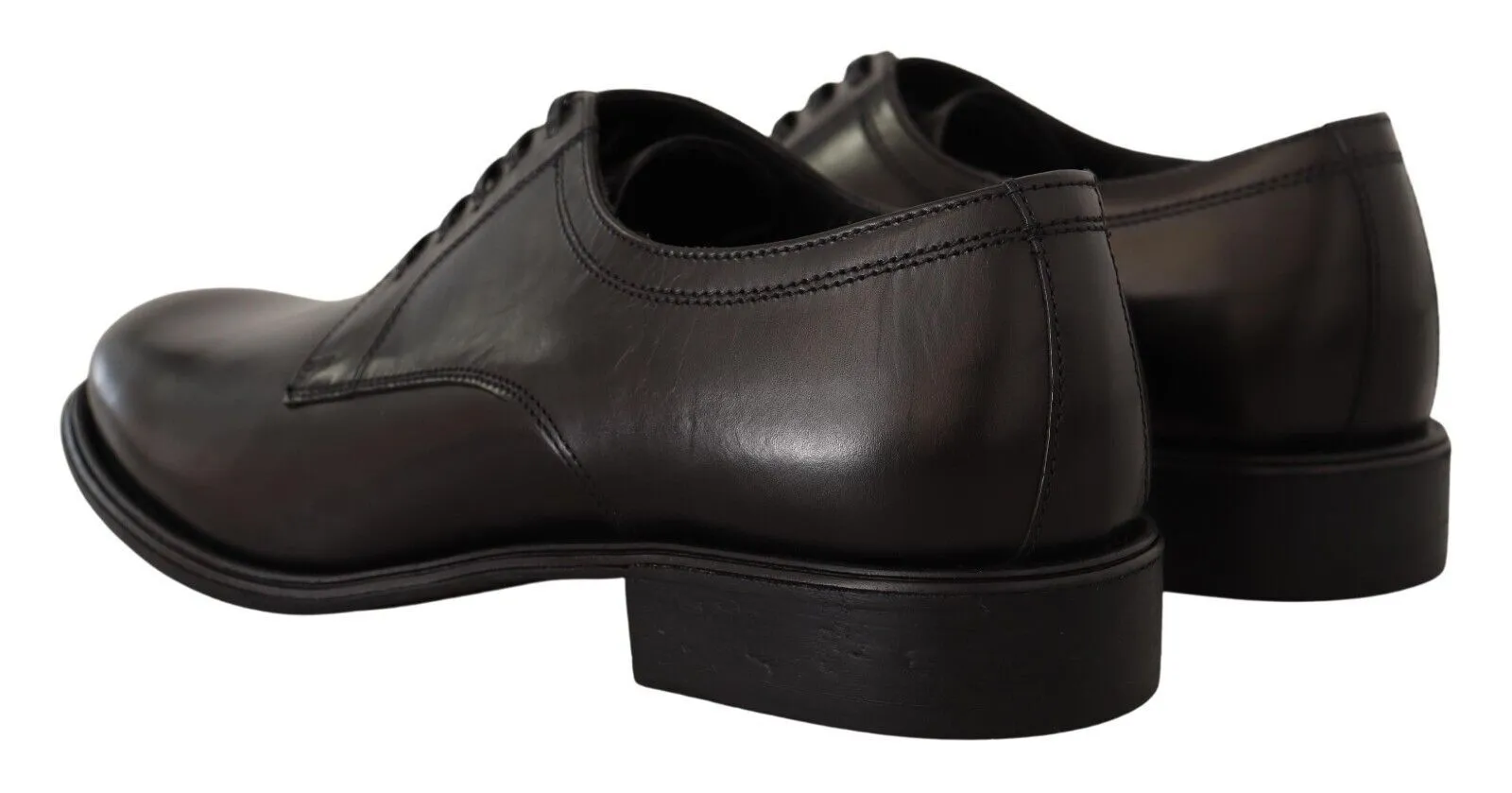 Dolce & Gabbana Men's Elegant Black Leather Derby Shoes